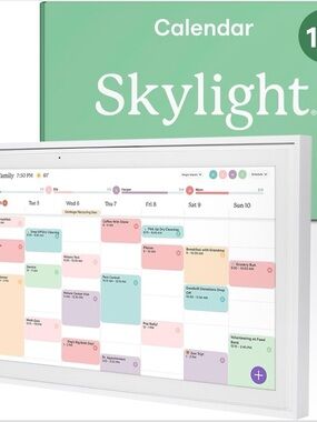 Skylight Calendar - White Frame, 15”
